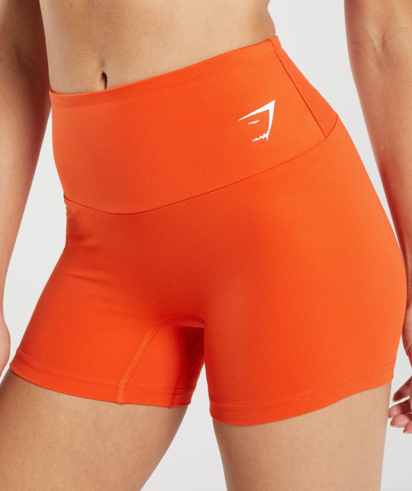 Women's Gymshark Training Tight Shorts Orange | CA 0D561A